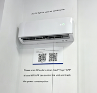 AC/DC Hybrid Solar Air Conditioner Split System 12000BTU 1.5HP 48V Inverter Direct Driven untuk Rumah dan Kantor, Tagihan Listrik Nol