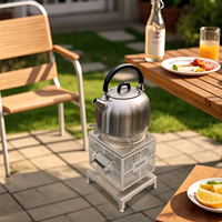 Ensemble de table brasero portable en métal pour extérieur, réchaud à charbon sans fumée, outils de barbecue, marque Ripple de haute qualité pour divertissements en patio