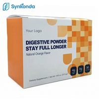 Sachets de poudre de vitamines OEM pour le soutien du système digestif, compléments pour la perte de poids, pour rester plus longtemps satisfaits, poudre à boire en sachets, 0 sucre