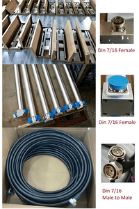 Antenne Yagi de diffusion TV/FM à 2 dipôles 1 kW 88-108 MHz, connecteur DIN7/16 femelle, répartiteur de puissance 2 voies, 2 câbles d'alimentation 1/2'' 3,5 m - Product Image 3
