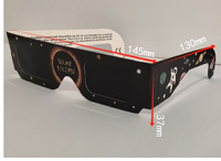 Lunettes personnalisées en papier pour l'éclipse solaire totale 2026, lunettes de vision carrées pour l'éclipse solaire, monture intégrale, résistantes aux UV, UV400, certifiées CE ISO