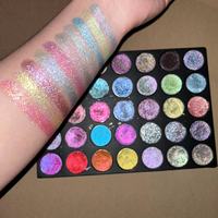 Palette de fards à paupières vegan holographique duochrome multi-duochrome pour les yeux, plus de 300 couleurs disponibles