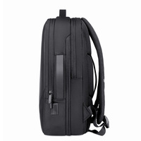 Sac à dos pour ordinateur portable extensible grande capacité en tissu Oxford imperméable avec fermeture éclair, sangle de bagage USB et éléments réfléchissants pour les voyages d'affaires