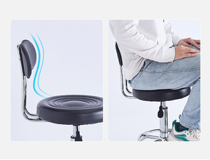 Work Blue Pu Leather Counter Swivel <strong>Stool</strong> <strong>Office</strong> Adjust Height <strong>Stool</strong> for Foot Rest - Product Image 6