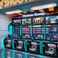 Machine de tir sportif intérieur commerciale Yulong, simulateur de tir à la cible réelle avec pistolet à air comprimé pour centre commercial FEC