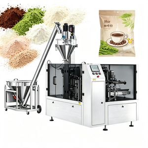 Máquina Automática para Empacar Café en Bolsas Doypack Preformadas con Cierre, Rotativa, Multifuncional, para Bolsas de 1 kg - Product Image 1
