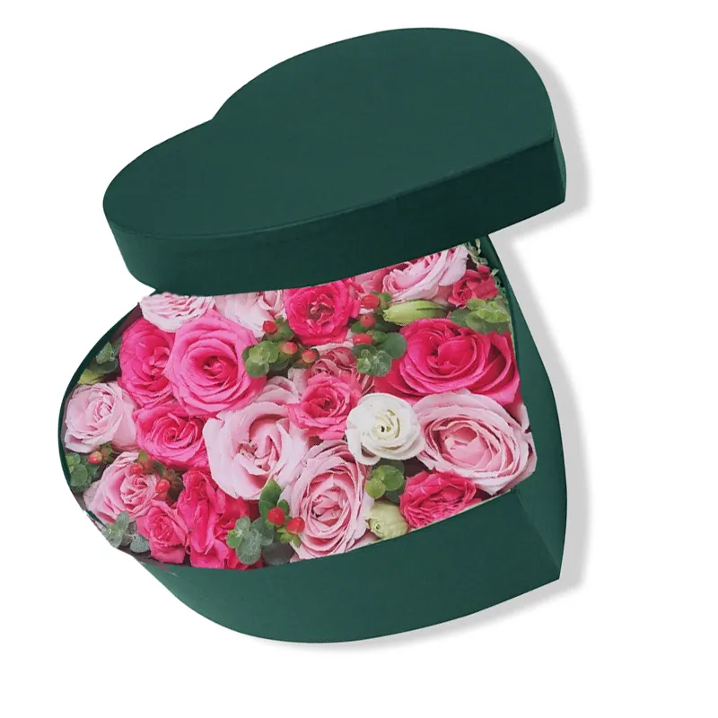 Commercio all'ingrosso di lusso su misura scatole di carta per confezione regalo caja para flores