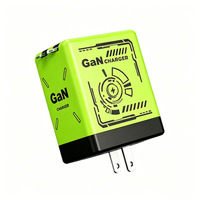 Chargeur rapide tout-en-un GaN 120W OEM, double port A+C, charge rapide PD, 2 câbles extensibles intégrés (Type-C), universel