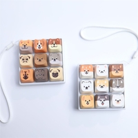 Ensemble de touches de clavier personnalisées Kawaii pour chien, 36 pièces, animaux mignons, PBT, sublimation thermique sur cinq faces, accessoires artisanaux pour clavier mécanique
