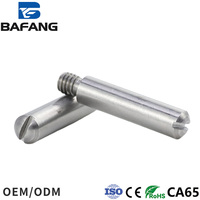 Vis sans tête à pas de vis axial en acier inoxydable 304, finition brillante, à fente, filetage externe, diamètre de la tête 2-4 mm