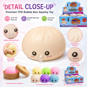 ของเล่นแก้เครียดคุณภาพสูงขายดีบับเบิลเค้กแป้งโดว์แบบบีบได้รูปเกี๊ยวน้ำสำหรับเด็ก - Product Image 3