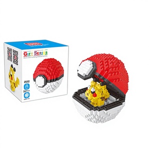 Ensemble de mini blocs de construction DIY populaires en gros, modèle éducatif Anime <span class=keywords><strong>Poke</strong></span> Pet Ball, ornement de bureau à assembler - Product Image 4
