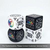 Dés en acrylique personnalisables de 50 mm, format jumbo, pour impression UV, gravure laser, grands dés carrés vierges pour jeux de société