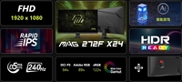 Nouveau pour 2025 : Moniteur MSI MAG 272F X24 31,5'' Rapid IPS 240 Hz 1920x1080 FHD HDR Ready pour le Gaming Esports sur PC