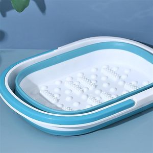 Baignoire pliable en plastique PP pour les pieds, portable, isolée, pour massage des pieds jusqu'au mollet, rectangulaire 26 cm, bassin domestique - Product Image 4