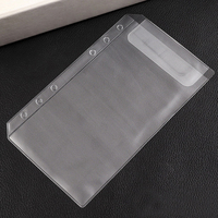 Pochette de rangement pour documents givrée A5/A6, feuilles mobiles, étanche, transparente en PVC, avec fermeture éclair, pour organiseur de fichiers