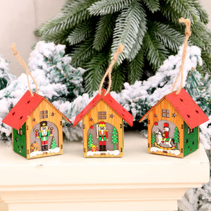 Maison en bois lumineuse à assembler, Casse-Noisette, Ornement de sapin de Noël, Cadeau DIY pour enfants, Maison en bois - Product Image 4