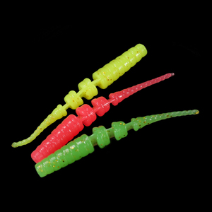 Spinpoler Mini <span class=keywords><strong>leurre</strong></span> de sébaste <span class=keywords><strong>Finesse</strong></span> Ajing ver appât en plastique souple matériel de pêche sur glace basse nageur perche Crappie Ocean Rock - Product Image 1