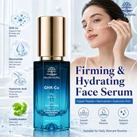Sérum facial OEM ODM 30 ml au peptide de cuivre GHK-Cu, à la niacinamide, à la centella et à l'ectoïne, au collagène pour raffermir et hydrater en profondeur