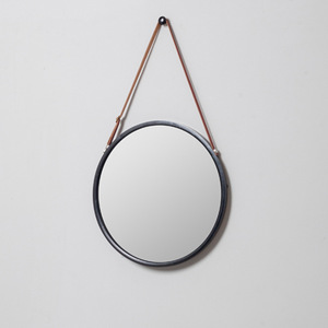 Round Wall <b>Mirror</b> Natural Wood <b>Frame</b> 30cm Hanging <b>Mirror</b> For <b>Bathroom</b> Entryway Makeup Use - Product Image 2