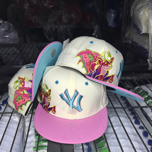 Bán buôn 3D thêu bóng chày hip hop được trang bị Mũ 2507 + Màu sắc Tùy chỉnh cao cấp 6 Bảng điều chỉnh thiết kế Oxford vải thiết kế thương hiệu - Product Image 4