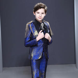 Trajes de Etiqueta para Niños con Estampado de Flores, Ropa de Fiesta Infantil, Traje de Blazer para Actuaciones Escolares, Traje de Hombre de Talla Grande - Product Image 2