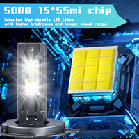 Phare à Led Haute Puissance Ampoule de Phare à Led 360 Degrés H1 H3 H11 H13 H7 h4 Phare à Led 300w Phare à Led pour Voiture