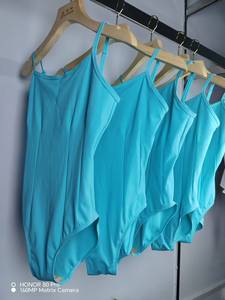 Justaucorps de ballet à bretelles réglables pour filles et femmes, couleur unie, basique, en spandex, pour la danse et <span class=keywords><strong>les</strong></span> cours de ballet - Product Image 4