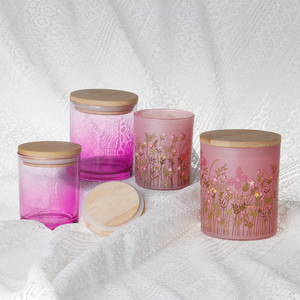 3oz 4oz 6oz 8oz 10oz 12oz 14oz 15oz 16oz bocaux à bougie en <span class=keywords><strong>verre</strong></span> à fond droit avec couvercle en bois - Product Image 4