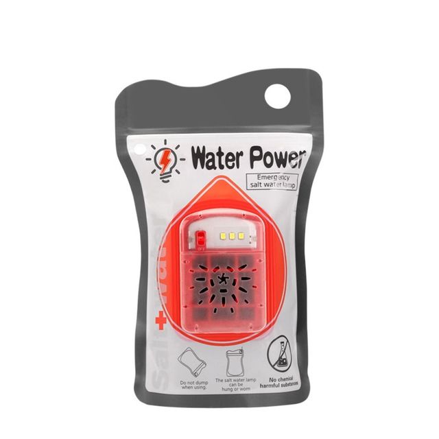Salt Water Emergency Light Long Lasting No Battery Portable Camping Lantern for Outdoor Survival Power Outage