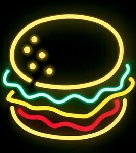 Insegna al Neon LED da Parete per Negozio di Hamburger, Illuminazione Commerciale Stampata UV per Pubblicità - Product Image 1