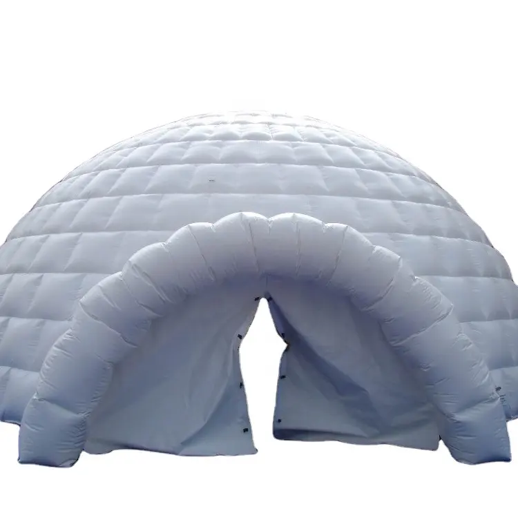 Esportazione di tende a cupola gonfiabili di alta qualità in europa/tenda da campeggio gonfiabile semicircolare/tenda a bolle gonfiabile con 2 tunnel