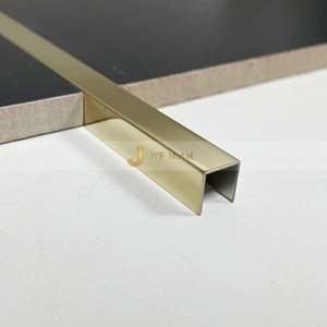 EX724 High Quality Stainless Steel Tile Trim U Shape Decorative <b>Metal</b> Flooring Transition <b>Strip</b> for Ceramic <b>Edge</b> - Product Image 4
