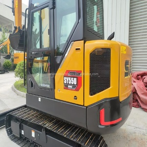 Excavadora de cadenas Sany SY55U de buena calidad al por mayor, modelo 2022, 5.8 toneladas, usada original, bajo precio, con motor, engranajes y bomba - Product Image 2