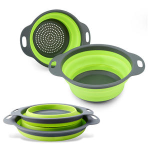 Passoire pliable pour fruits et légumes avec panier de drainage, design rond rétractable pour la cuisine - Product Image 4