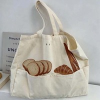 Sacs fourre-tout en toile en gros avec fermeture éclair et multiples poches, sacs à bandoulière décontractés ; sacs de courses réutilisables pour filles