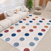Tapis de canapé de salon de couleur claire de luxe tapis de sol de chambre à coucher à couverture complète approvisionnement transfrontalier facile à nettoyer ensemble antidérapant