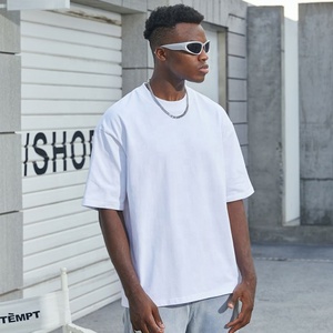 T-shirt en coton vierge pour hommes T-shirt personnalisé en coton de haute qualité à épaules tombantes pour hommes vierge - Product Image 3