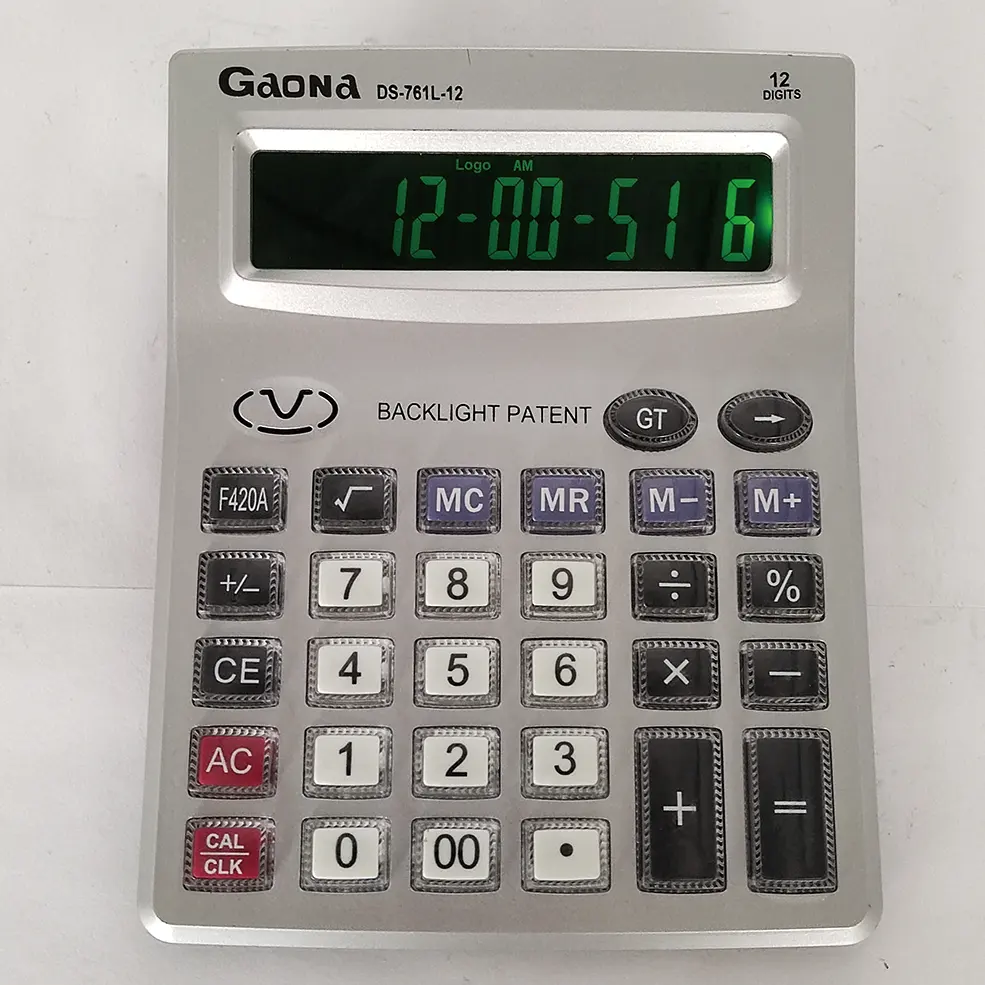 Cheap student Desktop Calculator 12-Digit Dual Power (Solar and Battery)