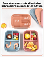 Vaisselle de qualité alimentaire sans BPA enfant en bas âge école de voyage enfants salle à manger bouteille d'eau Silicone Bento boîte à lunch bébé assiette d'alimentation