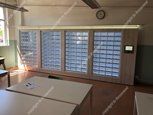 Nhà Máy Tùy Chỉnh Điện Thoại Di Động Charge Station Locker Kim Loại Công Cộng Nhiều Cửa Lưu Trữ Thép - Product Image 5