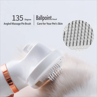 Brosse automatique rechargeable autonettoyante pour chat et animal de compagnie, outil rapide d'élimination des poils, pulvérisation de brume, massage, 3 vitesses, séchage à flux d'air constant