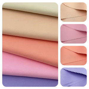 Nouveau 100% Polyester filles étudiant uniforme tissu couleur unie sergé tissé techniques coupe-vent fusible pure Stretch 150d fil compte - Product Image 1