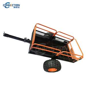 Remorque à plateau tout usage robuste pour ATV/UTV, tondeuse à gazon, remorque à plateau OEM, remorque tout-terrain pour ATV à vendre, fabriquée en métal/acier - Product Image 2