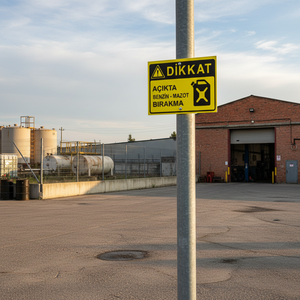 Open Warning <b>Electronic</b> <b>Sign</b> for Outdoor Storage Beware of Spilling Gas and Oil for Parkings and Garages - Product Image 3