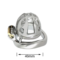 Cage de chasteté FRRK Sissy ultra petite, authentique dispositif métallique pour pénis, anneau de chasteté en acier, jouets sexuels BDSM pour CBT