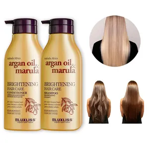 LUXLISS Marula Oil & Argan Brightening Shampoo and Conditioner Set Sulfate-free wholesale Shampoo for Color Treated Hair
