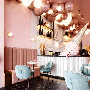 Boulangerie d'énormes arceaux : comptoir ouvert, présentoirs à plusieurs niveaux et intégration avec LED - Product Image 4