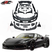 Pour la modification et l'amélioration de la Ferrari 296 : Kit carrosserie en fibre de carbone forgée à sec de style M, comprenant les pare-chocs avant et arrière, les ailes.