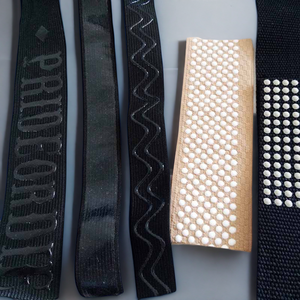 Đi Xe Đạp May <span class=keywords><strong>25Mm</strong></span> Chiều Rộng Polyester Vải Ban Nhạc Đàn Hồi Gripper Silicone Băng Cho Quần Áo - Product Image 2